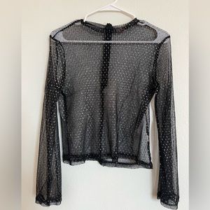 sparkle lace long sleeve